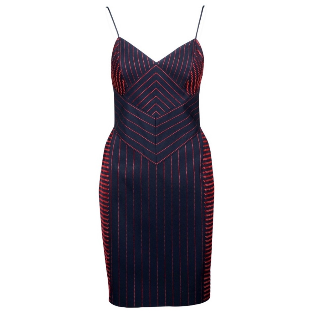 Alexander Wang Black Dress With Red Detail Bodycon - Picture 2 of 16
